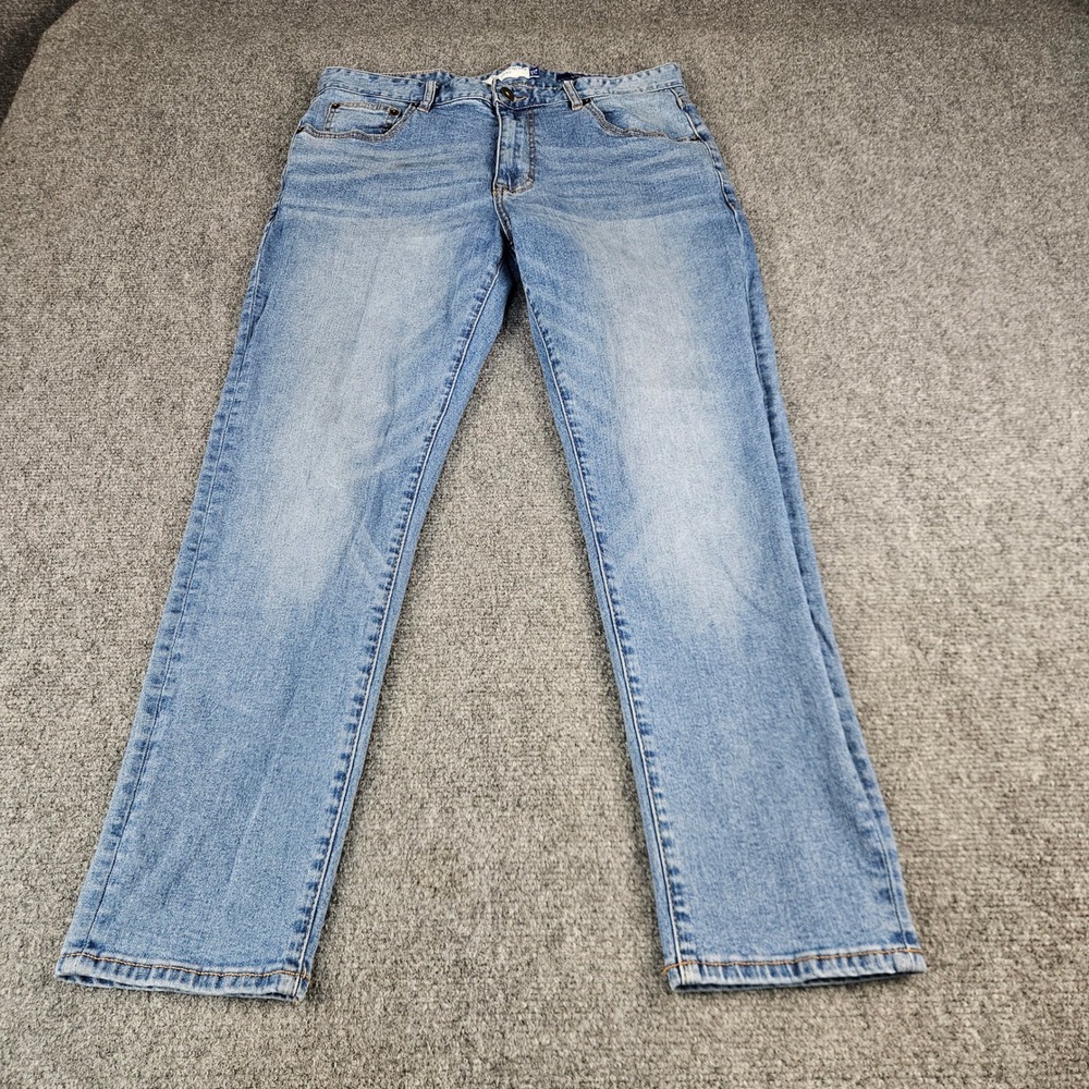 Peter‎ Manning NYC Johnny Jeans Slim Fit Medium Wash Blue Denim 33W 27L Mens